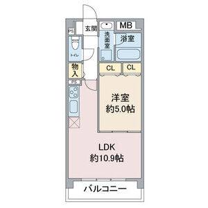 1LDK 間取り図