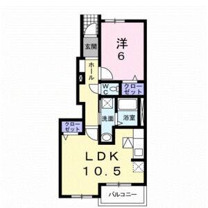 1LDK 間取り図