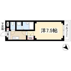 1K 間取り図
