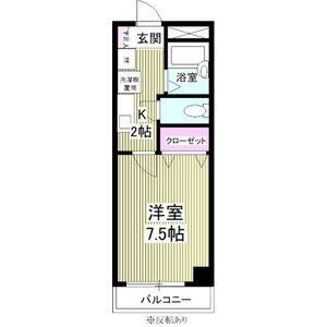 1K 間取り図