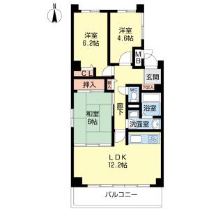 3LDK 間取り図