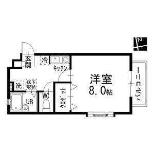 1K 間取り図