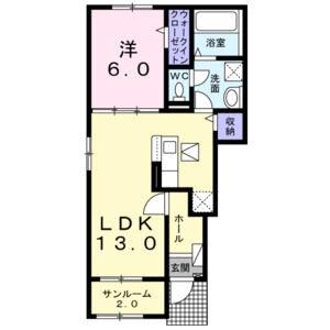 1LDK 間取り図