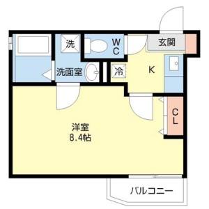 1K 間取り図