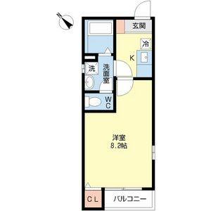 1K 間取り図