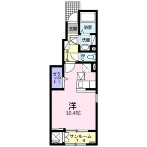 ワンルーム 間取り図