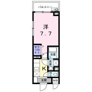 1K 間取り図