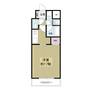 1K 間取り図
