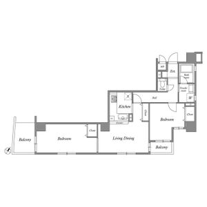 2LDK 間取り図