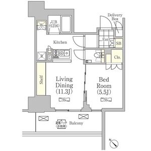 1LDK 間取り図