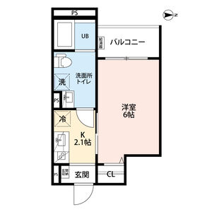 1K 間取り図