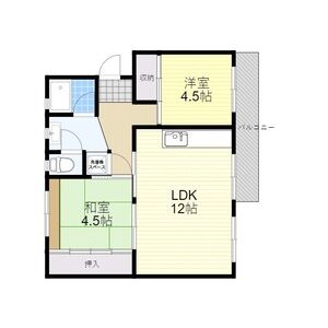 2LDK 間取り図