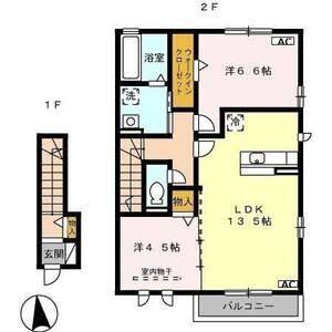 2LDK 間取り図