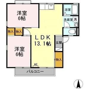 2LDK 間取り図