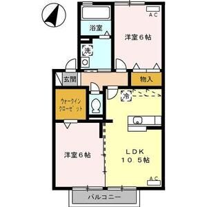 2LDK 間取り図