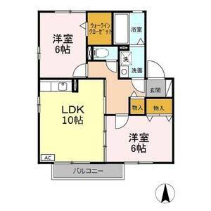 2LDK 間取り図