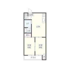 2LDK 間取り図