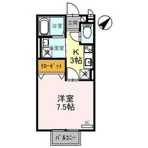 1K 間取り図