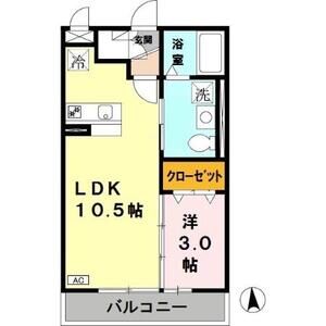 1LDK 間取り図