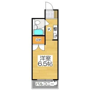 1K 間取り図