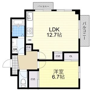 1LDK 間取り図