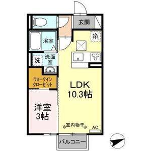 1LDK 間取り図