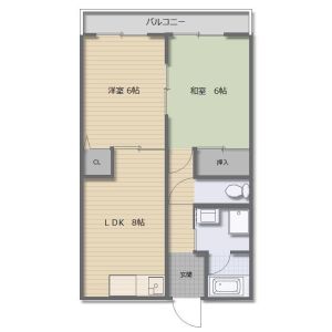 2DK 間取り図