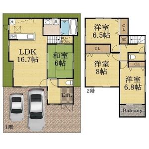 4LDK 間取り図