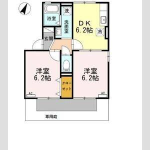 2DK 間取り図