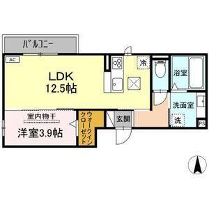 1LDK 間取り図