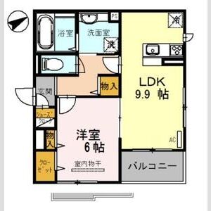 1LDK 間取り図