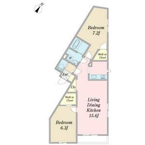 2LDK 間取り図