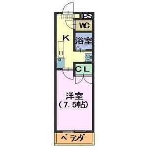 1K 間取り図