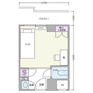 ワンルーム 間取り図