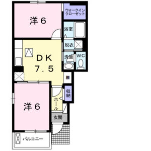 2DK 間取り図