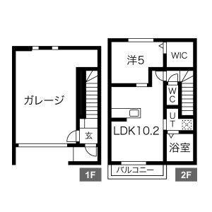1LDK 間取り図