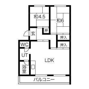 2LDK 間取り図