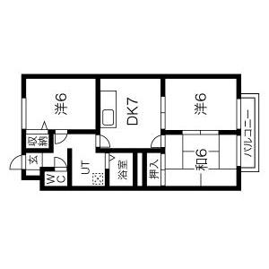 3DK 間取り図