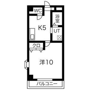 1DK 間取り図