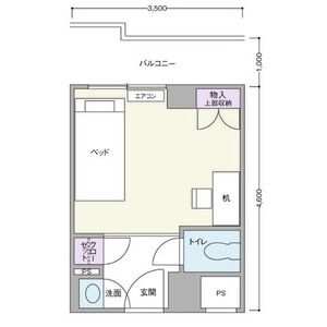 ワンルーム 間取り図
