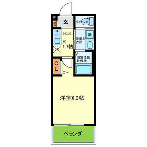 1K 間取り図
