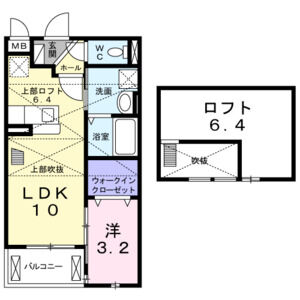 1LDK 間取り図
