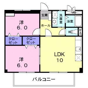 2LDK 間取り図
