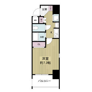 1K 間取り図