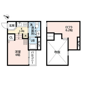 1K 間取り図
