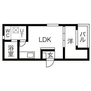 1LDK 間取り図