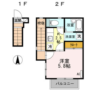 1K 間取り図