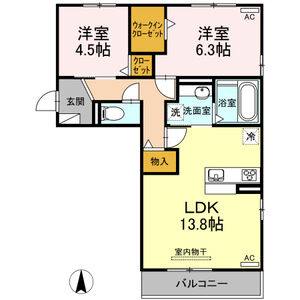 2LDK 間取り図