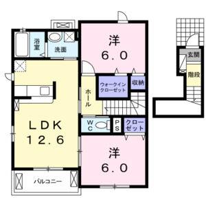 2LDK 間取り図