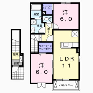 2LDK 間取り図
